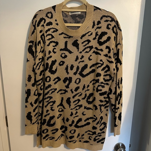 Amazon Leopard Print Tunic Sweater - Picture 1 of 5